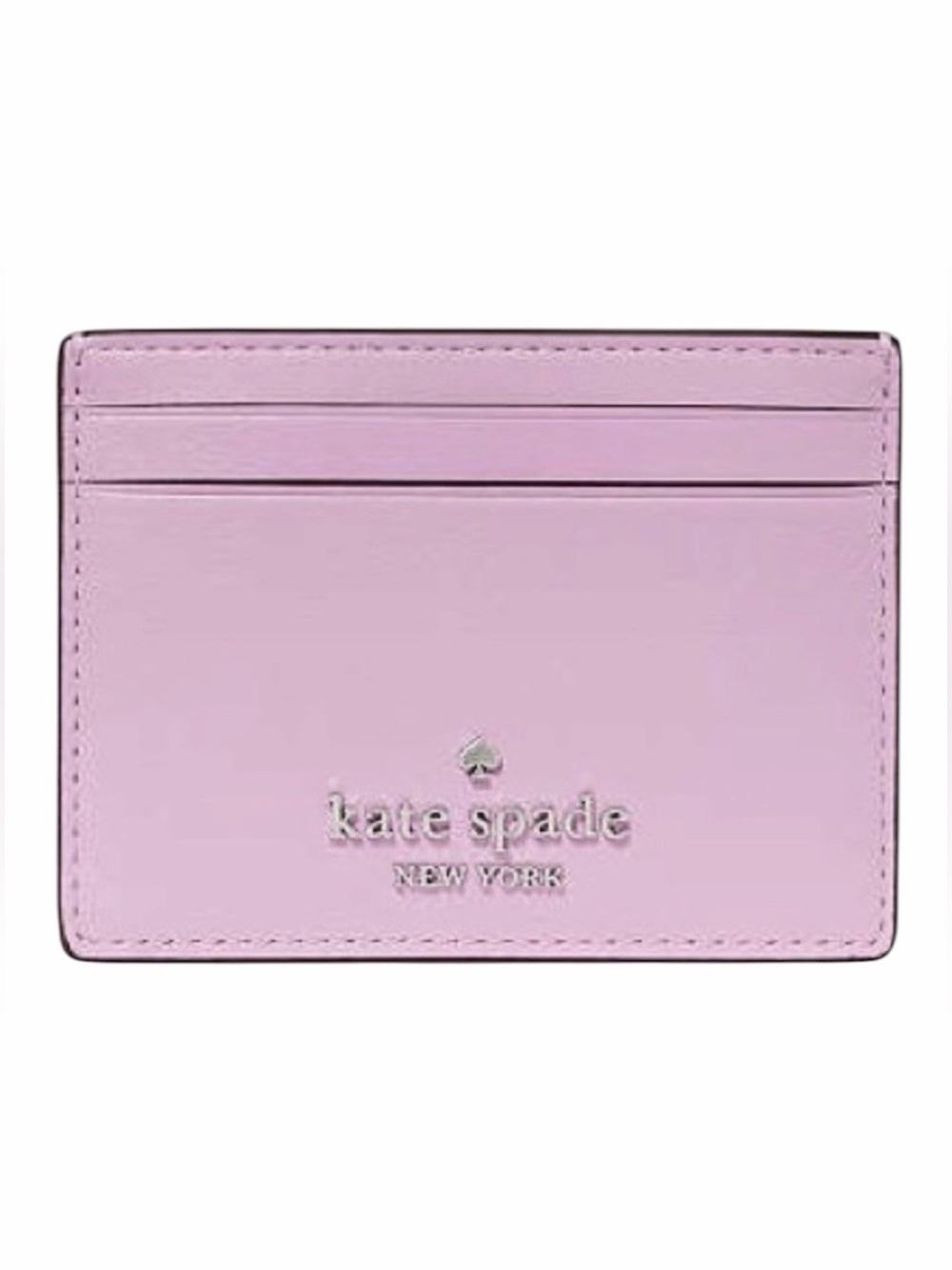 kate spade small slim cardholder leather lavender frost